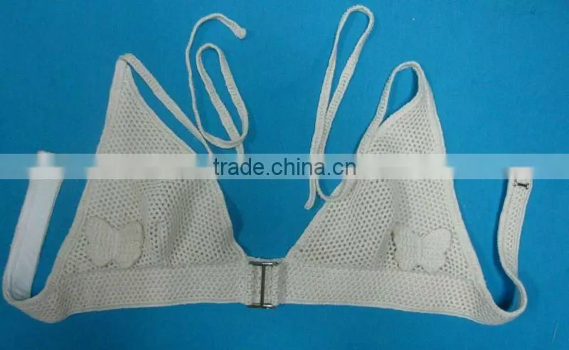 Latest Crochet Sexy Bra With Butterfly Pattern