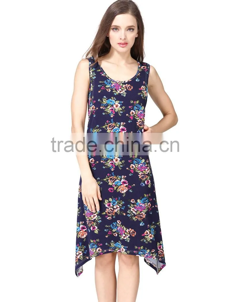 2017 MAMALOVE New Sleeveless Cotton Floral Maternity Clothes Breastfeeding Dress Women Pregnant dress