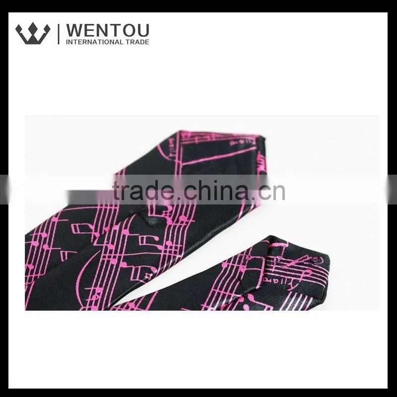 Wholesale Fashionable Musical Notes Printed Tie