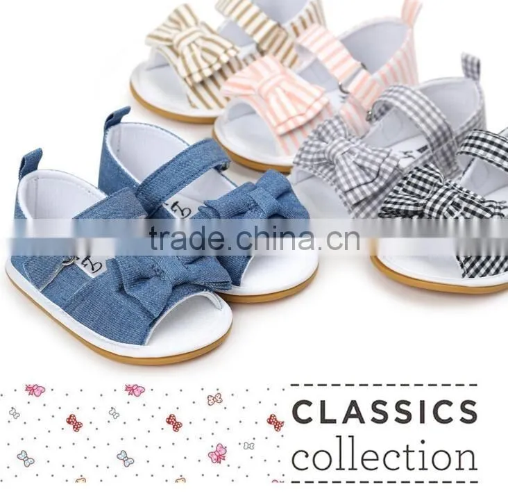 denim baby girl shoes, stripe baby girl shoes
