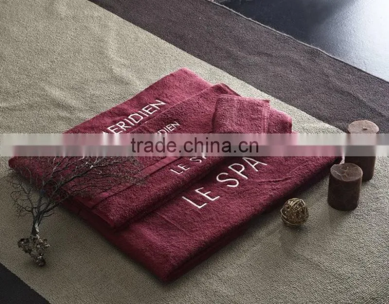 Cheap Wholesale Hotel Quality Plain Hand Towel Set With Logo