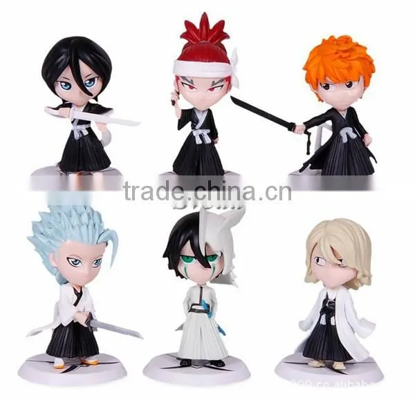 Wholesale 7.5cm hot sell japanese Anime Bleach PVC action figure,OEM pvc action figure
