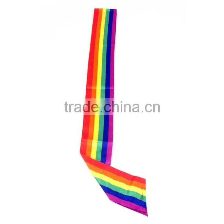 Satin LGBT Rainbow Sash - Gay Pride Parade Lesbian Pride Party Supplies
