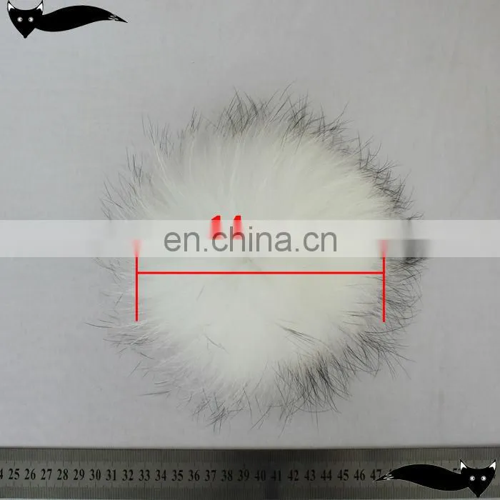 2014 new luxurious hot sale white 14cm raccoon fur ball key chain
