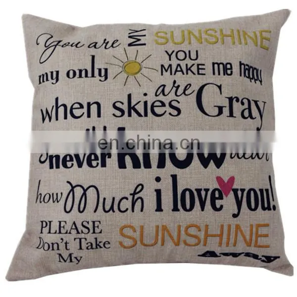Handmade custom cheap throw sofa chair cushion cover 50x50 fashion digital decorative linen pillow cover