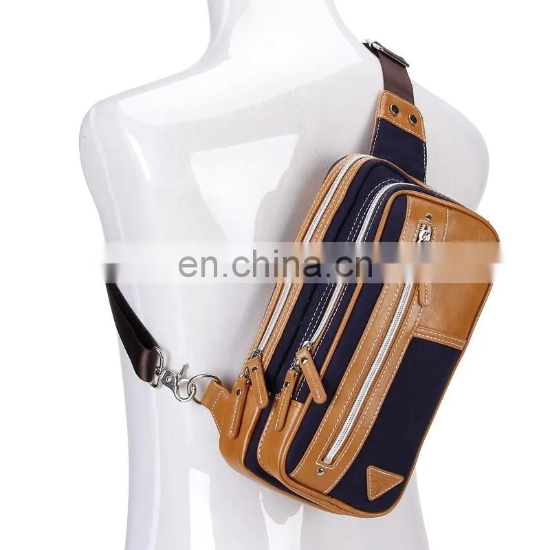factory adjustable leather cross body bag for cycling