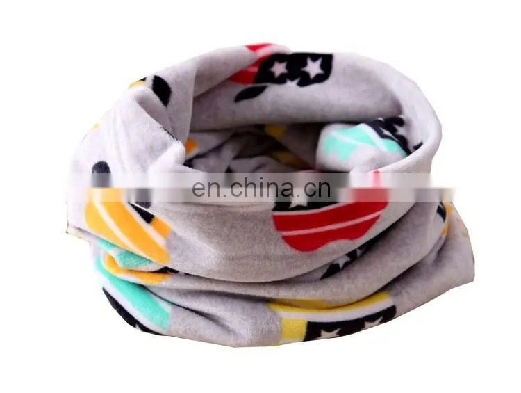 wholesale cartoon printed children neckwear loop scarf polar fleece scarf