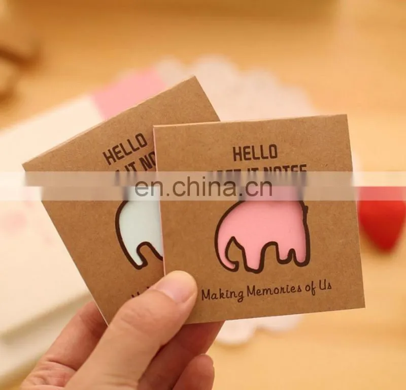kraft paper custom die cut sticky notes