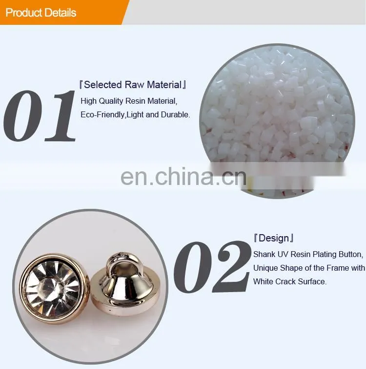 Shank Rhinestone Shirt Button BA60133