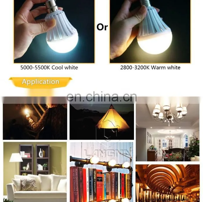 hot selling CE&RoHs certificated emergency 5w led bulb light with built-in battery with high quality