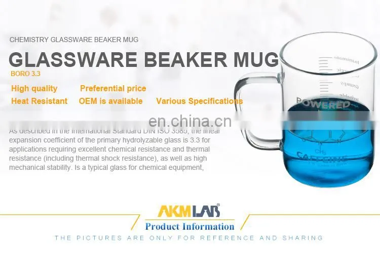 AKMLAB Heat Resistant Pyrex Glass Beaker Mug