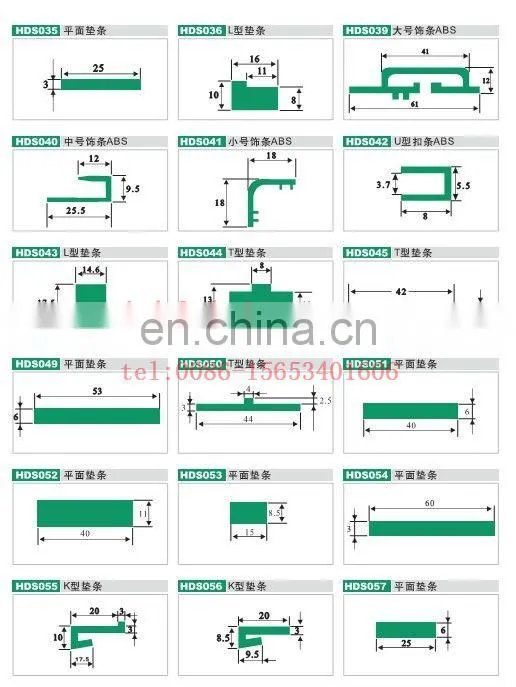 Green ultra slider plastic guide rails, UHMW-PE guide track