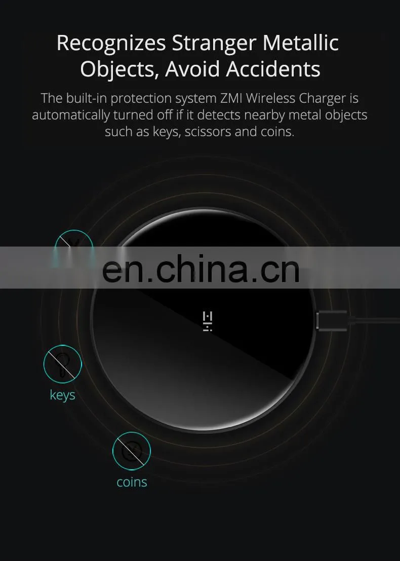Original Xiaomi 10w Portable Fast Qi Mobile Phone ZMI Wireless Charger