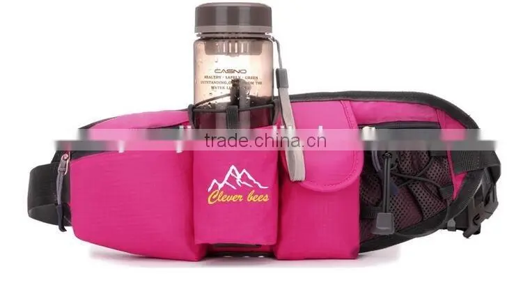 Outdoor Sports Fanny Waist Pack Unisex, Adjustable Strap Travel Sport Running Waist Bag with Water Bottle Storage Mesh Pocket