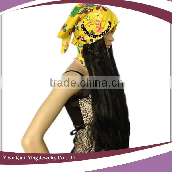 nice cheap yellow hair wig hat