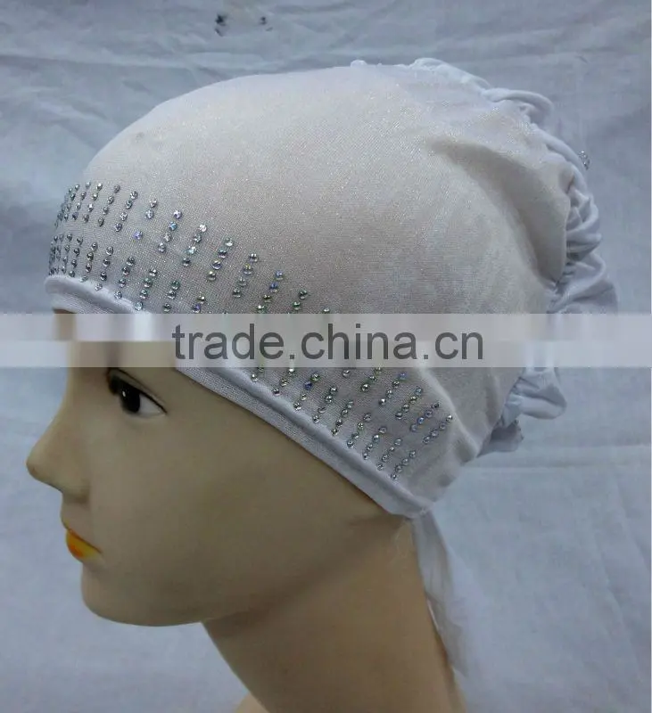 A473 latest fashion turban elastic islamic cap/MUSLIM HIJAB