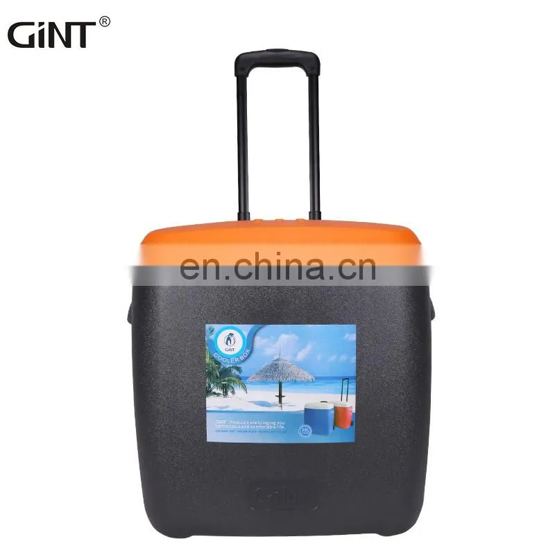 portable modern camping trolley hiking portable beer plastic vaccine cooler drinks camping cooler box with wheels