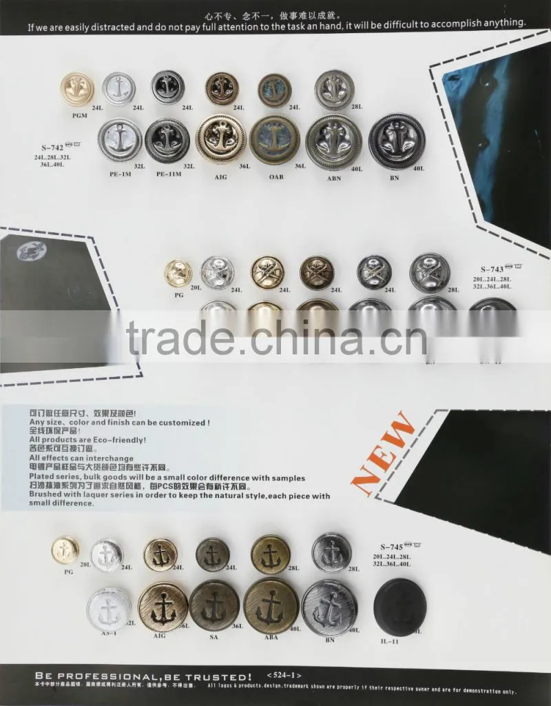 Hot sale ABS plating button manufacturer for women's coat