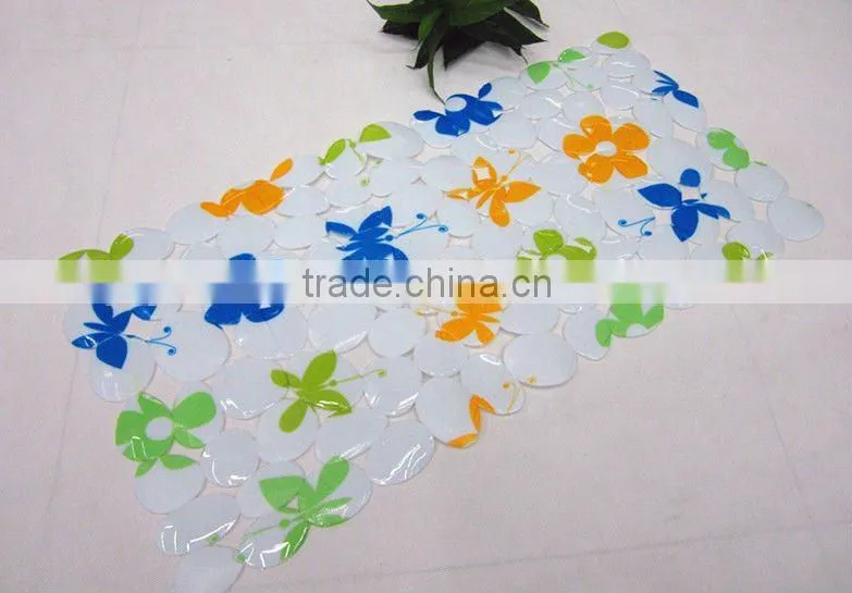 Printed rose flower bathtub mat bath mat