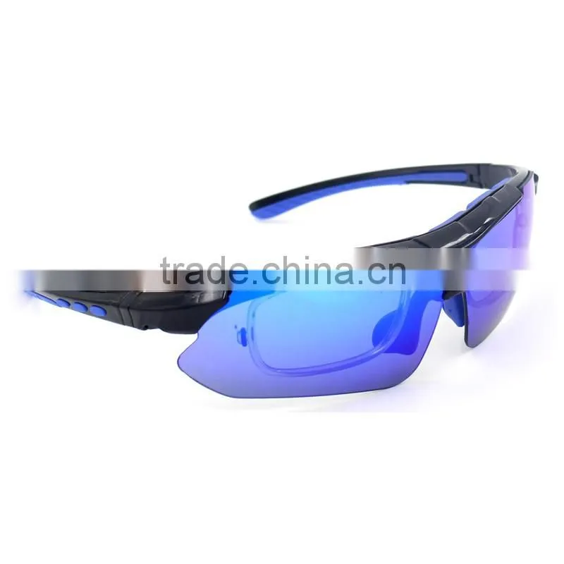 Factory dropshipping PC lens outdoor cycling sport protective glasses with RX insert