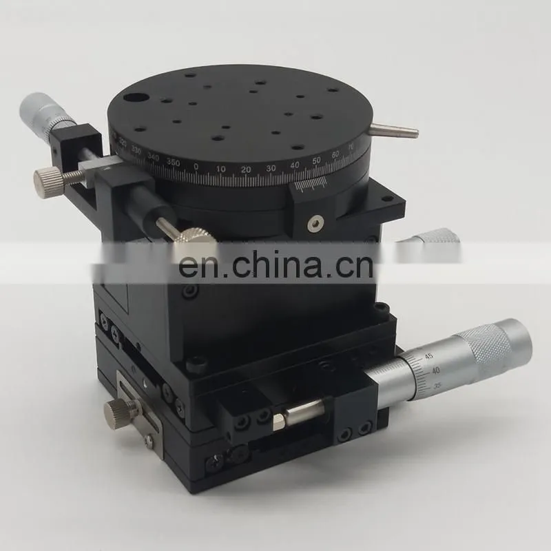 80x80mm Crossed Guide Rail SEMXYZR-80 XYZR 4-Axis Micrometer Linear Stage Manual Linear Stage
