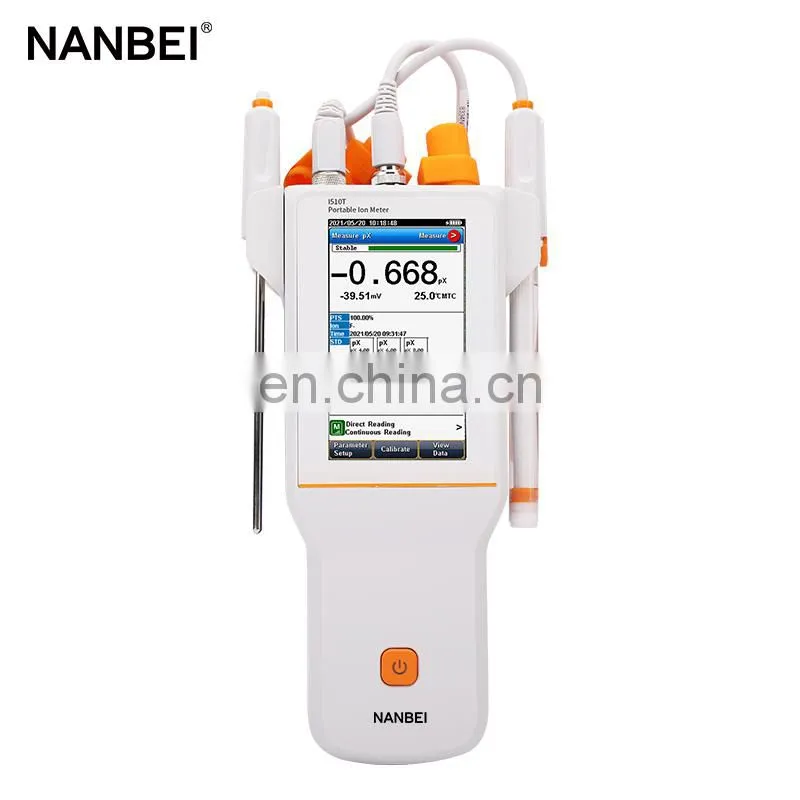 NANBEI Lab Portable Benchtop ISE Temperature mV ORP pX pH Ion Meter Tester