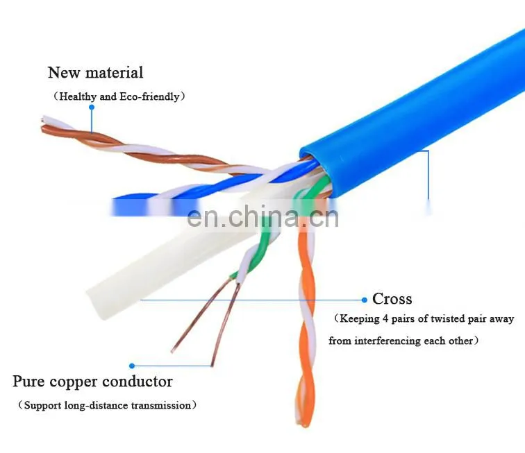 Low price ccs material 4 pair twist new utp cat 6 cable 0.57mm excel cat6 cable