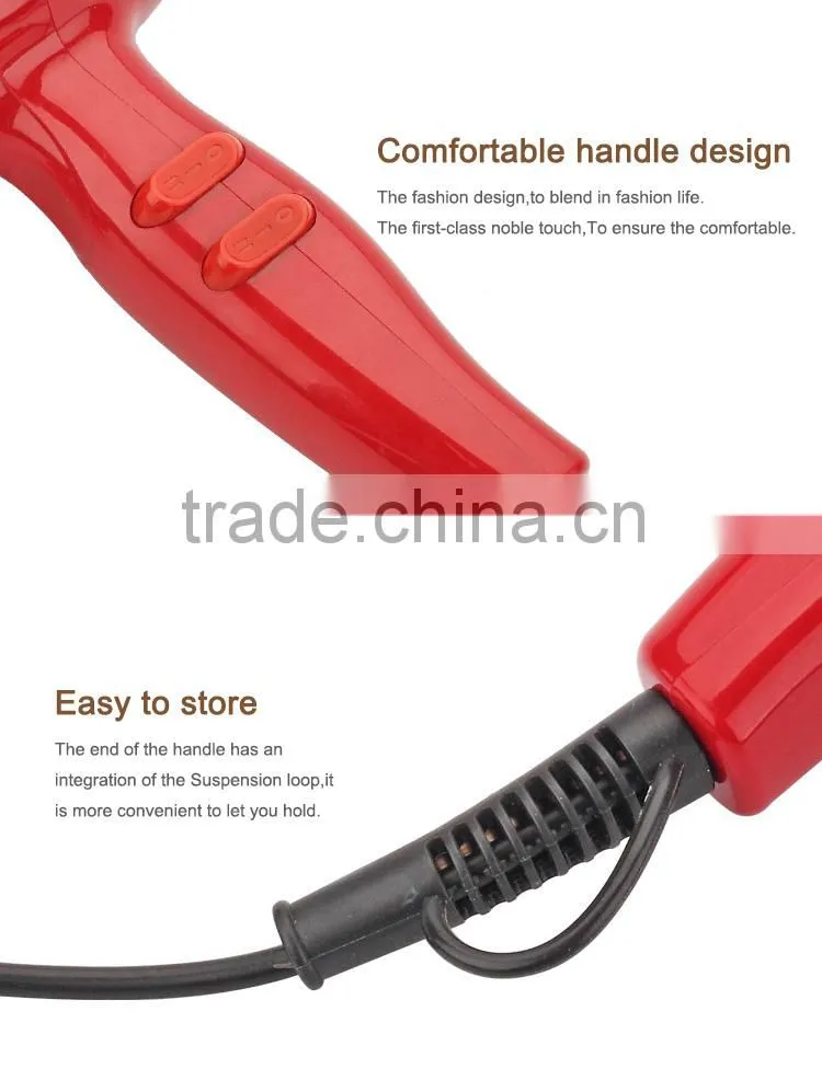 New Style Red Color Stong Wind Hair Dryer Wholesale Hair Driers