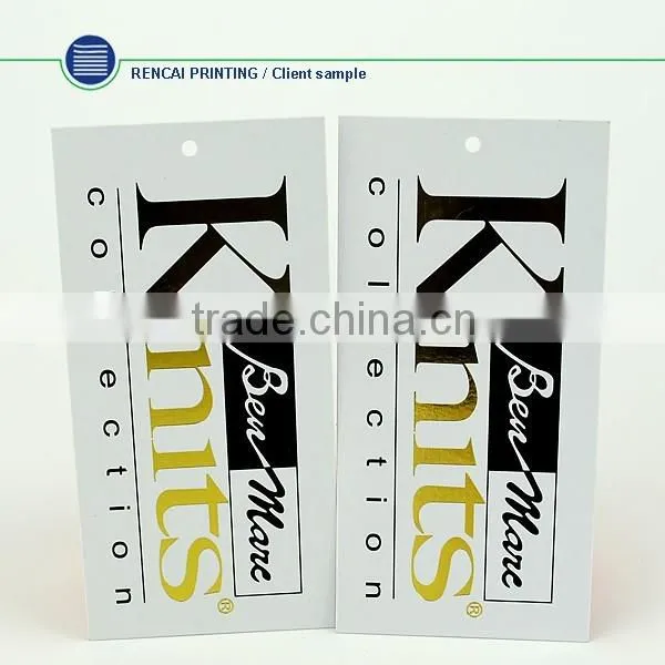 China Fashion Design CUstom Eco-Friendly Paper Clothing Hang Tag