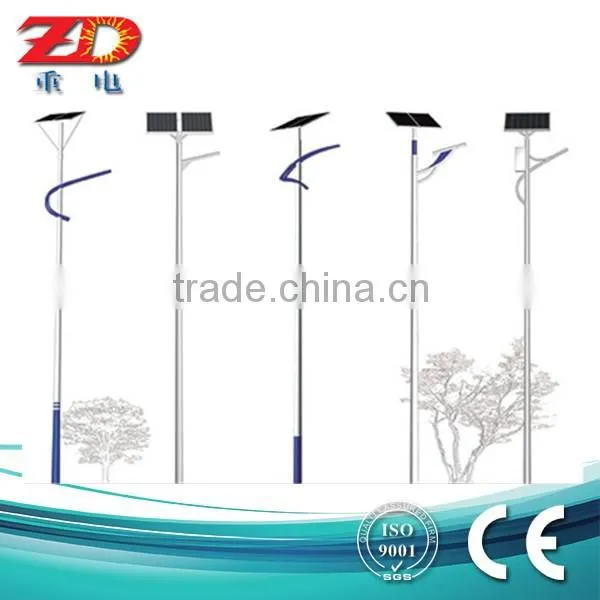 Hot Zinc Galvanized single arm street pole outdoor for solar light