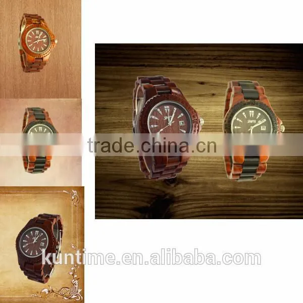 Hot selling vogue import wood men watch wood fashion quartz watch