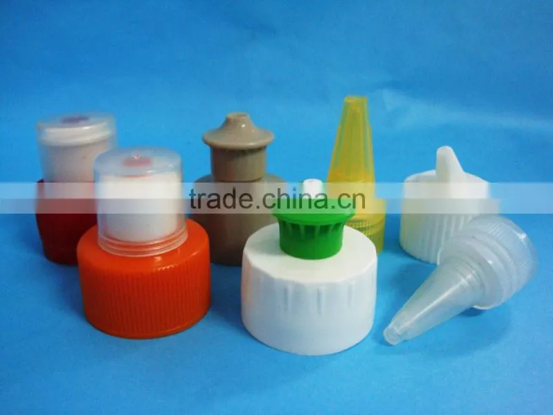 38mm FDA white round flip top cap with silicone valve and PP liner used for food/honey