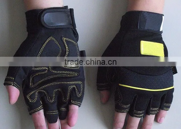 Anti Shock leather palm carpenter, Plumbing and Heavy duty Mechanic Work Gloves
