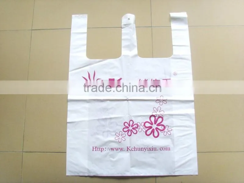 cheap wholesale good quality Shopping roll vinyl plastic grocery t-shirt bag manufacturer