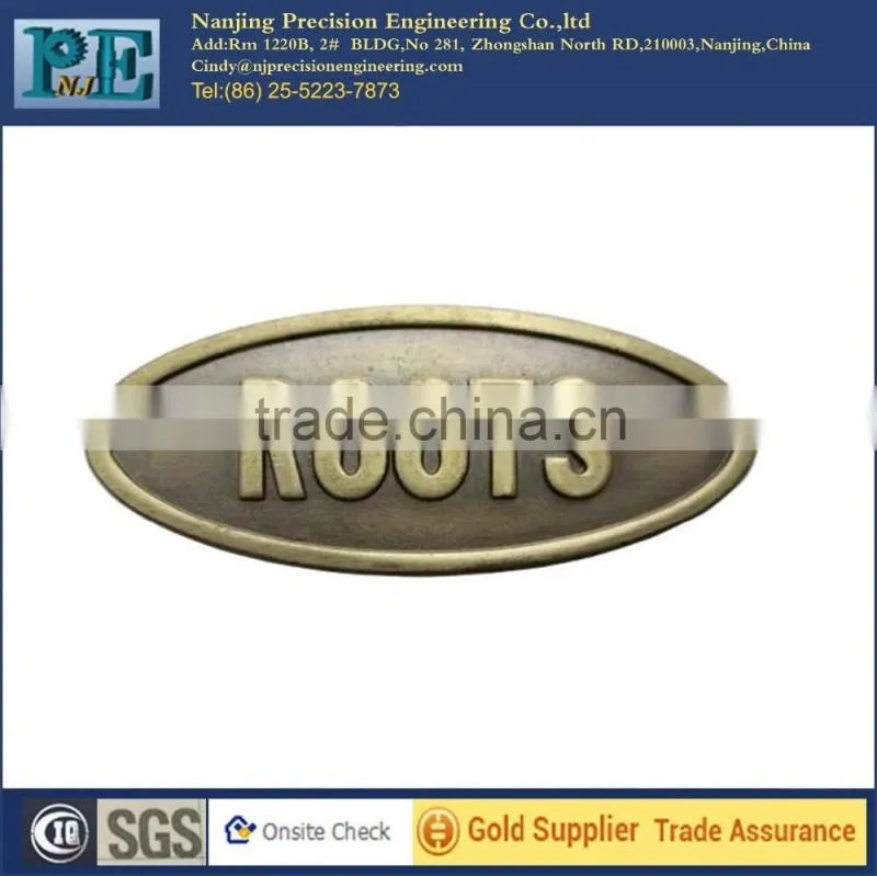 ISO 9001 passed custom engraved logo metal plate