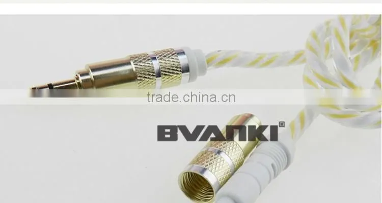 new products 2016 Wholesale monitor audio speaker cable aux audio cable extension audio video cable free samples