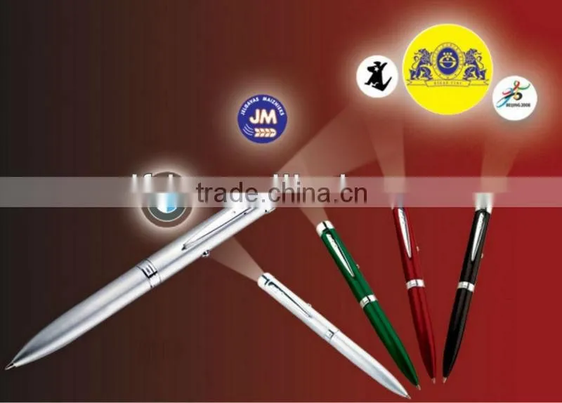 led laser projector ballpoint pen light ball pen with led light projector pen to promotion and writing