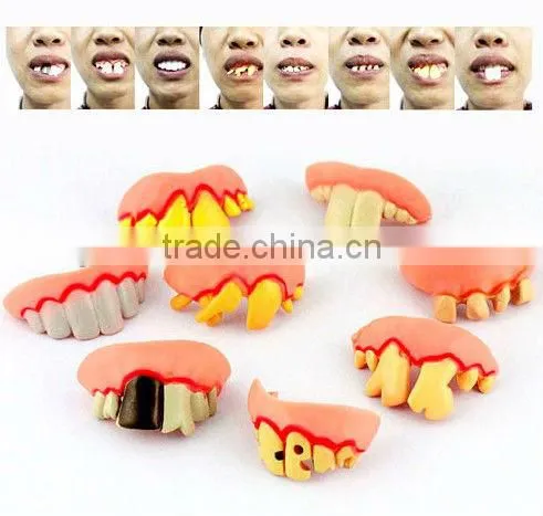 Halloween Rubber Valplast Prank Toy Denture
