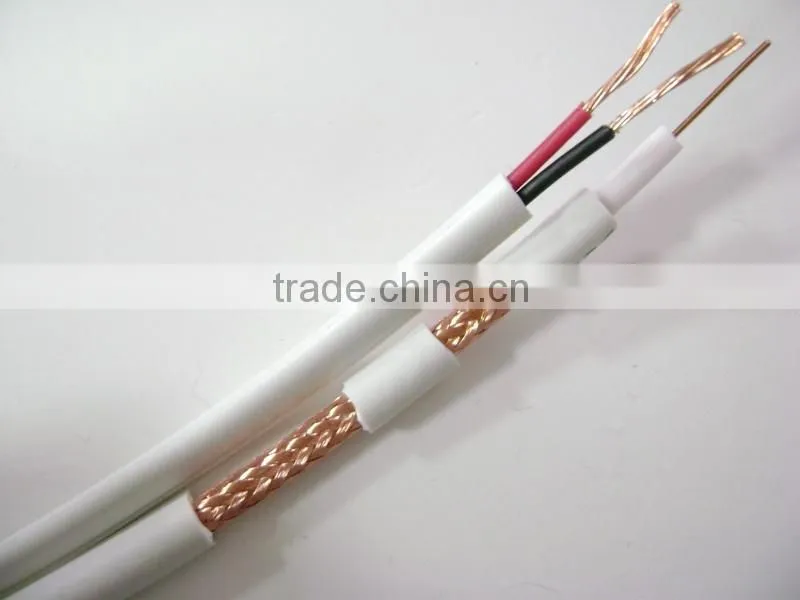 factory outlet approve RoHS,CE,ISO9002 coaxial cable rg59 with power line applied in CCTV
