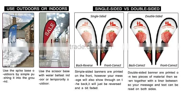 custom company comercial event promotion display flag for sale