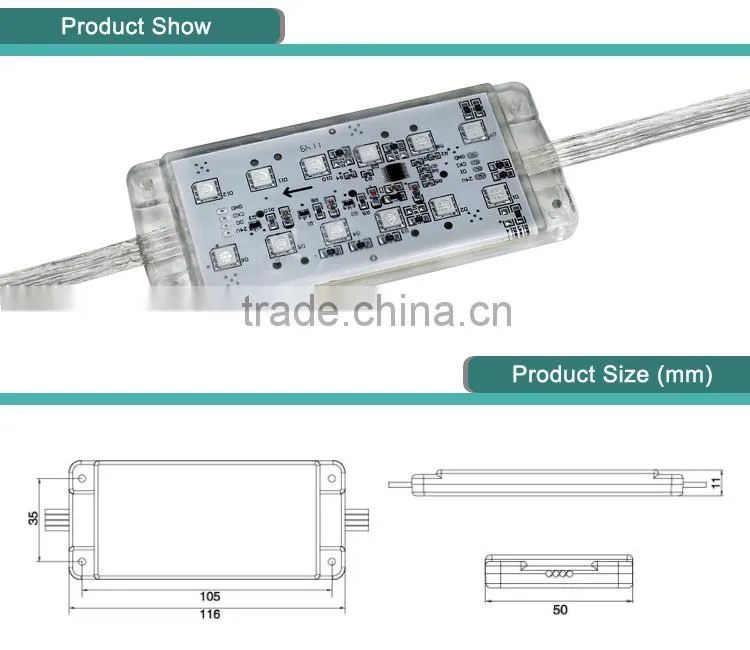 Patented IP68 waterproof LED RGB 5050 square light source