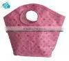 PP woven punched Handle Bag round handle punched pp woven shopping bag