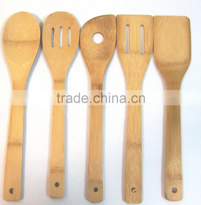 factory Wholesale nature bamboo kitchen tool set