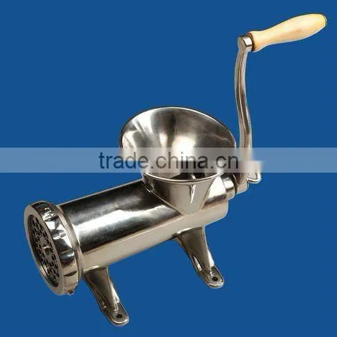 New enterprise hot sale home hand operated meat mincer stainless steel manual meat grinder good quality