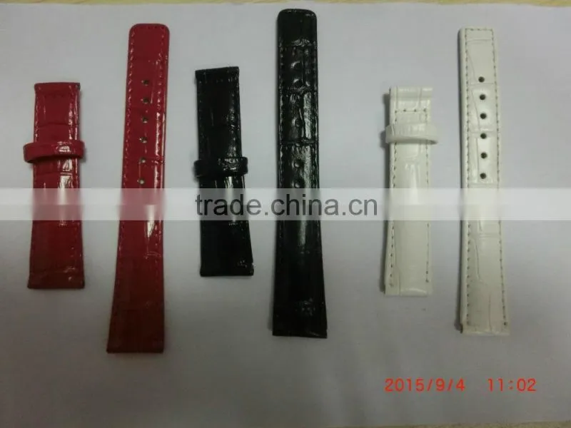 Durable Leather Deployment Watch Band Strap Buckle Bracelet Watch bands