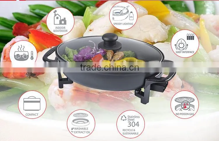 China manufacturer CE approved electric cast iron pizza pan
