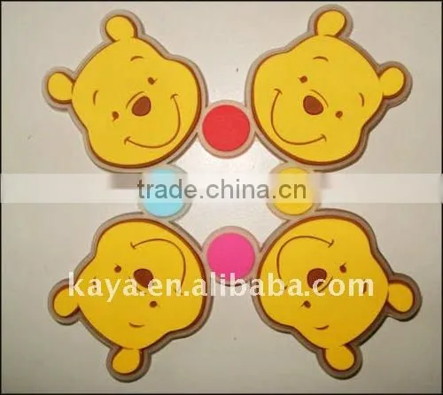 Customized soft pvc beer coaster printing with tiger shape