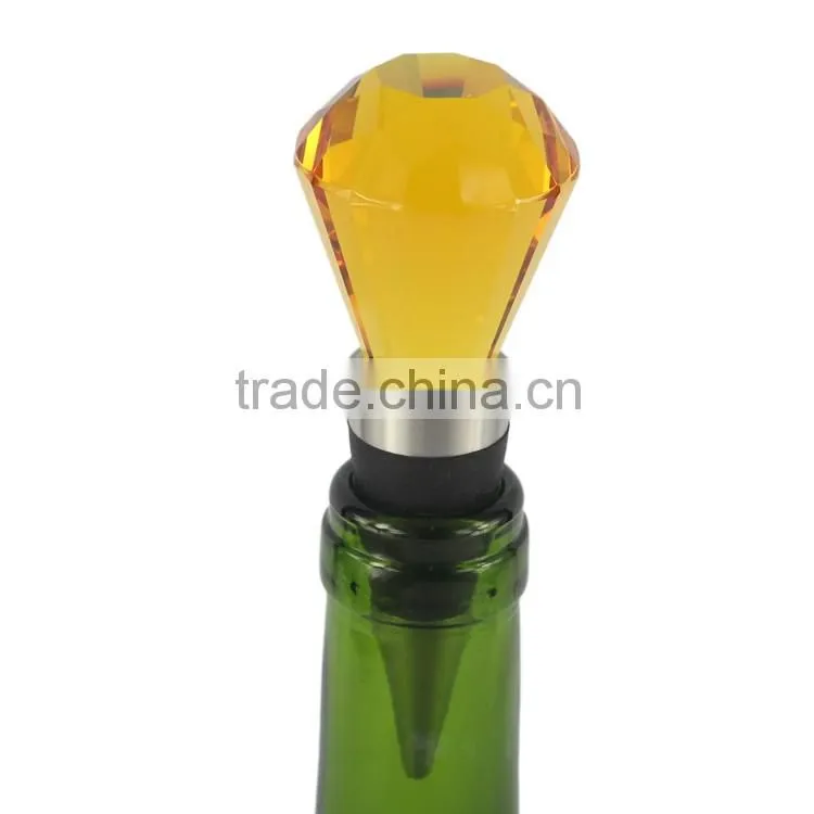 Vintage Glass Crystal Wine Bottle Stopper
