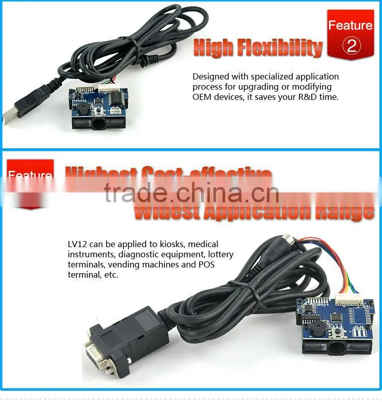 LV12 CCD OEM Cheap 1D Android Barcode Scanner for Ticketing Machine