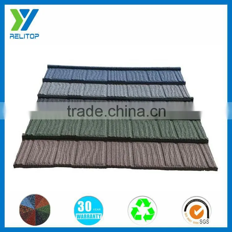 Wholesale hot sale high quality colorful sand coated metal roof tile
